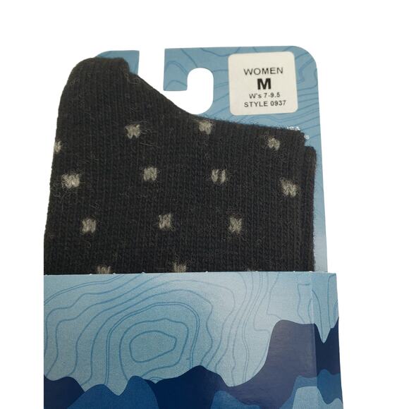 Fair Isle Wool Cashmere Blend Sock Medium Black Red B.Ella Crew INGRID Cozy Gift - Picture 4 of 6